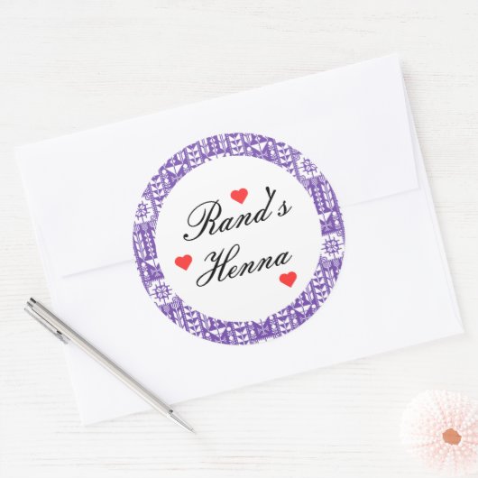Gepersonaliseerde Palestijnse Henna Sticker (Envelop)