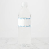 Gepersonaliseerde Palestijnse Tatreez print in bla Waterfles Etiket (Achterkant)