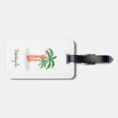 Gepersonaliseerde palmbomen bagagelabel (Achterkant horizontaal)