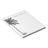 Gepersonaliseerde  palmboom notitieblok (Schuin)
