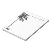 Gepersonaliseerde  palmboom notitieblok (Linkerzijde)