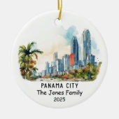 Gepersonaliseerde Panama City Ornament, Panama Keramisch Ornament (Voorkant)