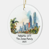 Gepersonaliseerde Panama City Ornament, Panama Keramisch Ornament (Links)