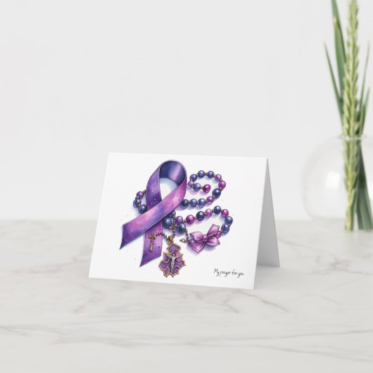 Gepersonaliseerde Pancreaskanker Gebed Rozenkrans Kaart (Voorkant)