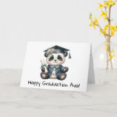 Gepersonaliseerde Panda Beer Kindergarten Afstuder Kaart (Gele Bloem)