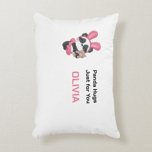 Gepersonaliseerde Panda kussen voor kinderen (Voorkant(Verticaal))