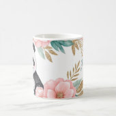 Gepersonaliseerde Panda met Bloemen Lijst Koffiemok (Center)