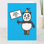 Gepersonaliseerde Panda Party Moederdag Kaart (Voorkant)