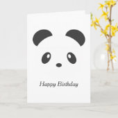 Gepersonaliseerde panda verjaardagskaart kaart (Gele Bloem)
