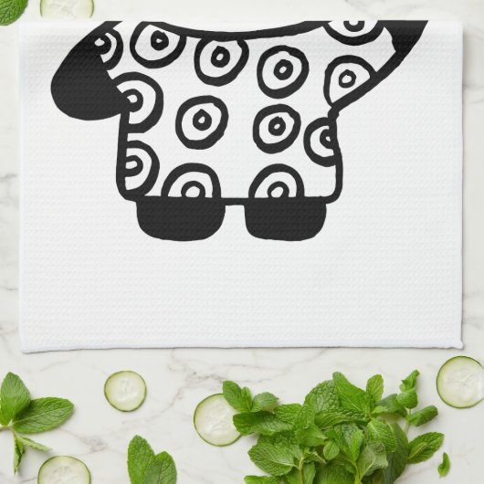 Gepersonaliseerde Pandy de Panda Theedoek (Gevouwen)