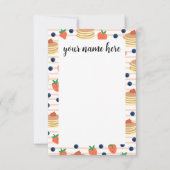 Gepersonaliseerde pannenkoeken en bessen Notecards Bedankkaart (Voorkant)