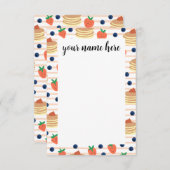 Gepersonaliseerde pannenkoeken en bessen Notecards Bedankkaart (Voorkant / Achterkant)