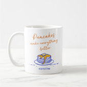 Gepersonaliseerde pannenkoekenliefhebbers Mug Fun Koffiemok (Links)