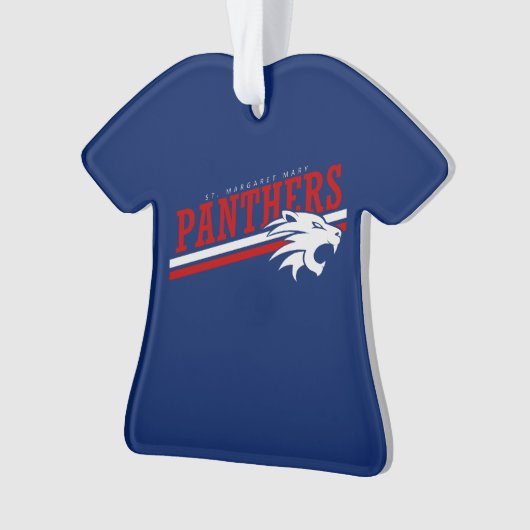 Gepersonaliseerde Panther Kerstversiering Ornament (voorkant)