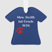 Gepersonaliseerde Panther Kerstversiering Ornament (achterkant)