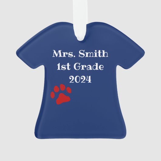 Gepersonaliseerde Panther Kerstversiering Ornament (achterkant)