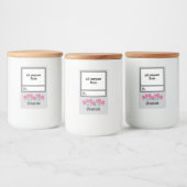 Gepersonaliseerde Pantry Essential Jar Voedselcontainer Etiket (Flessen)