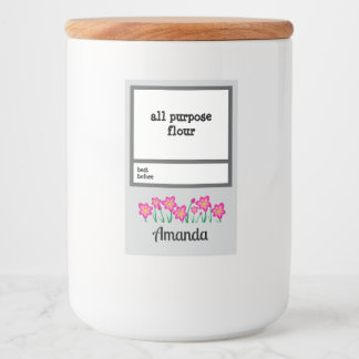 Gepersonaliseerde Pantry Essential Jar Voedselcontainer Etiket