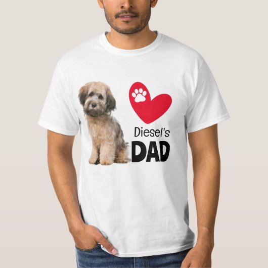 Gepersonaliseerde pap T-Shirt in Havanese (Voorkant)