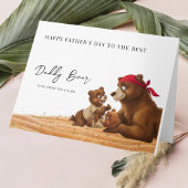 Gepersonaliseerde papa Beer Vaderdag Kaart