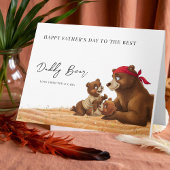 Gepersonaliseerde papa Beer Vaderdag Kaart