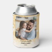 Gepersonaliseerde papa Bod foto cadeau | Gouden Gl Blikjeskoeler (Blikje Voorkant)