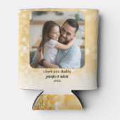 Gepersonaliseerde papa Bod foto cadeau | Gouden Gl Blikjeskoeler (Voorkant)