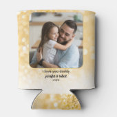 Gepersonaliseerde papa Bod foto cadeau | Gouden Gl Blikjeskoeler (Achterkant)