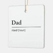 Gepersonaliseerde papa definitie modern eenvoudig  keramisch ornament (Links)