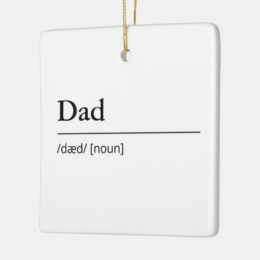 Gepersonaliseerde papa definitie modern eenvoudig  keramisch ornament (Links)