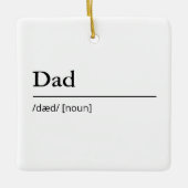 Gepersonaliseerde papa definitie modern eenvoudig  keramisch ornament (Voorkant)