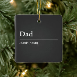 Gepersonaliseerde papa definitie modern eenvoudig  keramisch ornament