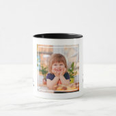 Gepersonaliseerde Papa Est Year Grandkid Naam Foto Mok (Midden)