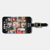 Gepersonaliseerde papa foto golf bagagelabel (Voorkant horizontaal)