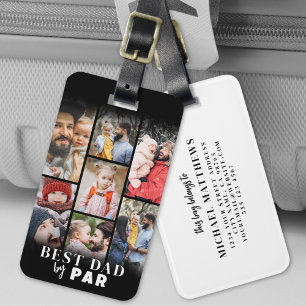 Gepersonaliseerde papa foto golf bagagelabel
