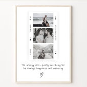 Gepersonaliseerde papa foto roll minimale gift poster