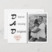 Gepersonaliseerde papa foto | Vaderdag kaart (Voorkant / Achterkant)