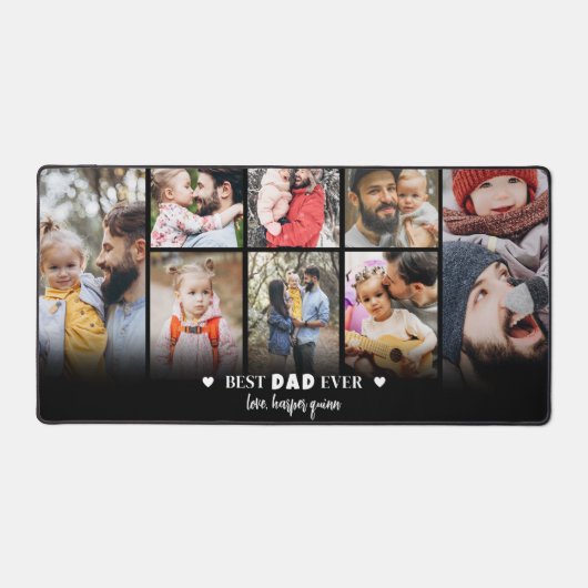Gepersonaliseerde papa fotocollage bureaumat (Voorkant)