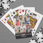 Gepersonaliseerde papa fotocollage pokerkaarten
