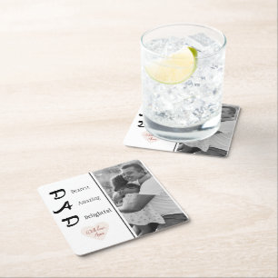 Gepersonaliseerde papa fotopapier Onderzetter   va