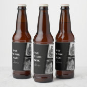 Gepersonaliseerde 'Papa je bent magisch' Twee vade Bier Etiket (Flessen)