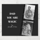 Gepersonaliseerde 'Papa je bent magisch' Twee vade Bier Etiket (Enkel label)