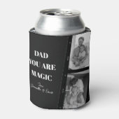 Gepersonaliseerde 'Papa je bent magisch' Twee vade Blikjeskoeler (Blikje Voorkant)