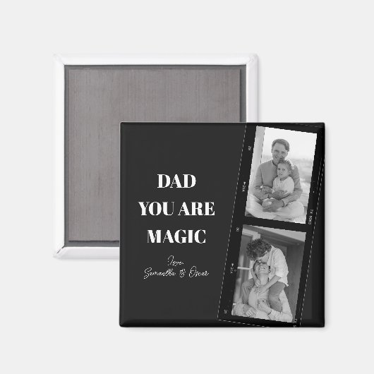 Gepersonaliseerde 'Papa je bent magisch' Twee vade Magneet