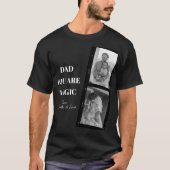 Gepersonaliseerde 'Papa je bent magisch' Twee vade T-shirt (Voorkant)