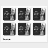 Gepersonaliseerde 'Papa je bent magisch' Twee vade Vierkante Sticker (Vel)
