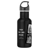 Gepersonaliseerde 'Papa je bent magisch' Twee vade Waterfles (Voorkant)