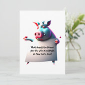 Gepersonaliseerde papa Joke Grappig Varken Nieuwja Kaart (Staand voorkant)