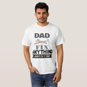 Gepersonaliseerde papa kan alles repareren t-shirt (Voorkant volledig)