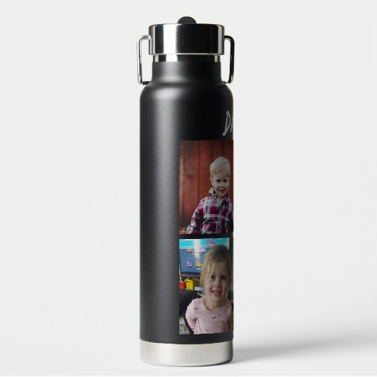 Gepersonaliseerde papa | Kinderfoto's Waterfles (Voorkant)